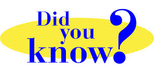 Picture that says: "Did you know?"