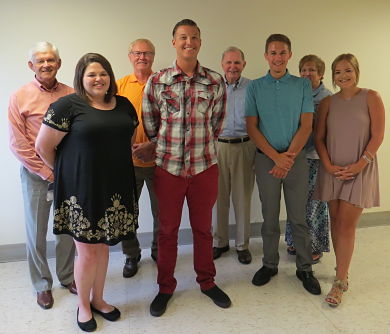 The hospital scholarship committee hosted a dinner on July 13 in honor of Brittany, as well as Jerry Kuhnert, 2015 recipient; Cody Bailey, 2014 recipient; and Molly Clark, 2013 recipient.  The scholarship committee is comprised of hospital board members Richard Haines, Kathy West, Don Hoffman, Mark Maclin and Dan Eaves, CEO.