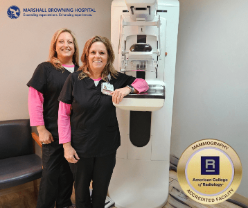 Pictured L to R: Tammy Eisenhauer and Christina WildermuthMammography Technologists